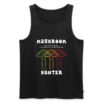 Mushroom Hunting Hobby Vegetables Food - Men's Premium Organic Tank Top - black - Front - Michal (187cm)