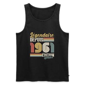Légendaire Depuis 1961 - Débardeur bio Premium Homme - noir - Devant - AI Model Male 178 light (178cm)