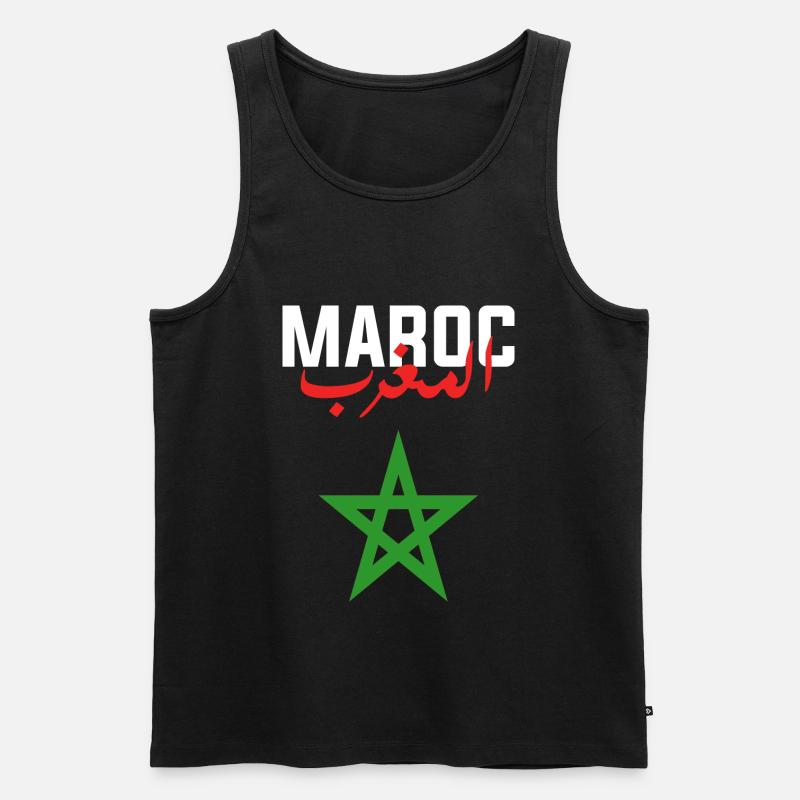 Marokko - Männer Premium Bio Tank Top - Schwarz