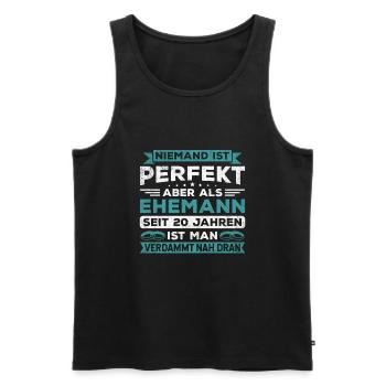 Hochzeitstag Jubiläum Verheiratet Ehe Ehemann - Männer Premium Bio Tank Top - Schwarz - Vorne - Michal (187cm)