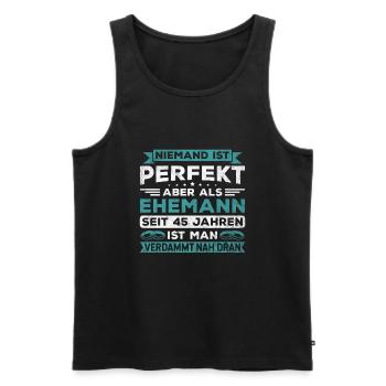 Hochzeitstag Jubiläum Verheiratet Ehe Ehemann - Männer Premium Bio Tank Top - Schwarz - Vorne - Michal (187cm)