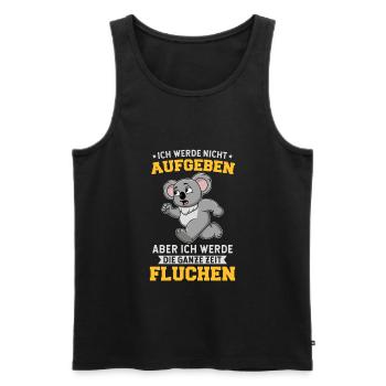Ausdauer Training Sportler Trainingskleidung - Männer Premium Bio Tank Top - Schwarz - Vorne - Michal (187cm)