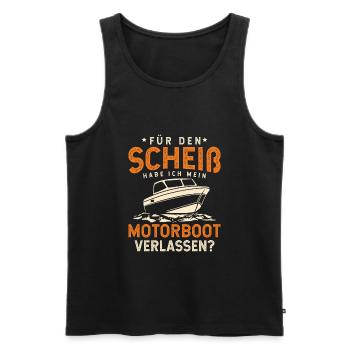 Sportboot Rennboot Bootsbesitzer Kapitän Motorboot - Männer Premium Bio Tank Top - Schwarz - Vorne - Michal (187cm)