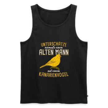 Vogelhalter Vogelzüchter Haustier Kanarienvogel - Männer Premium Bio Tank Top - Schwarz - Vorne - Michal (187cm)