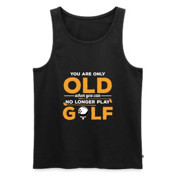 Golfspieler Golfplatz Golfwagen Golf Sport Golf - Männer Premium Bio Tank Top - Schwarz - Vorne - Michal (187cm)