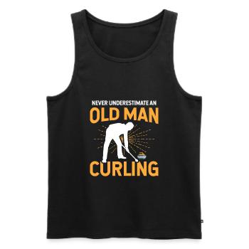 Sport Sports d’hiver Sport de balle Curling - Débardeur bio Premium Homme - noir - Devant - Michal (187cm)