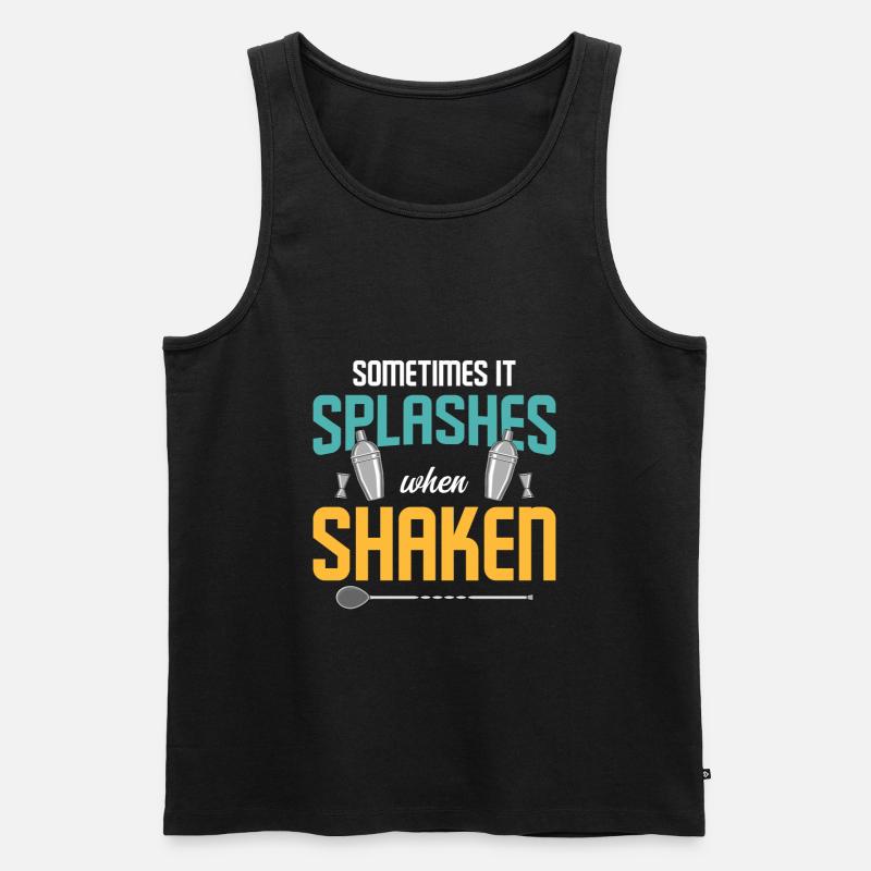 Barman Cocktail Bartender Barkeeper - Männer Premium Bio Tank Top - Schwarz