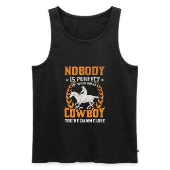 Wild West Western Rodeo Bull Riding Cowboy - Débardeur bio Premium Homme - noir - Devant - Michal (187cm)