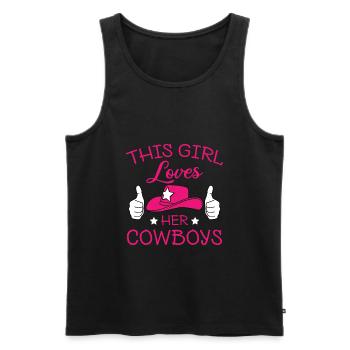 Wild West Western Rodeo Bull Riding Cowboy - Men's Premium Organic Tank Top - black - Front - AI Model Male 178 light (178cm)