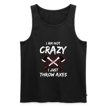 Axe ThrowIng Axe Double Axe Thrower - Men's Premium Organic Tank Top - black - Front - AI Model Male 178 light (178cm)