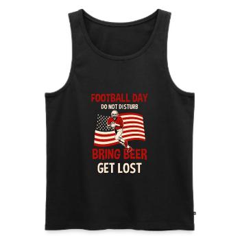 Joueur de football américain Sports American Football - Débardeur bio Premium Homme - noir - Devant - Michal (187cm)
