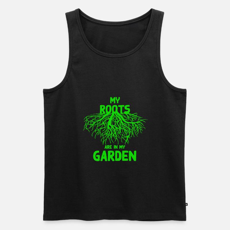 garten - Männer Premium Bio Tank Top - Schwarz