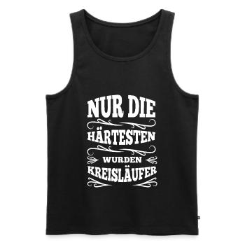 Lustiger Handball Spruch Kreisläufer - Männer Premium Bio Tank Top - Schwarz - Vorne - AI Model Male 178 light (178cm)