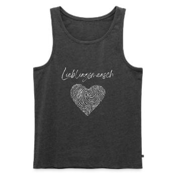 Favorite person - Men's Premium Organic Tank Top - heather anthracite - Front - AI Model Male 178 light (178cm)