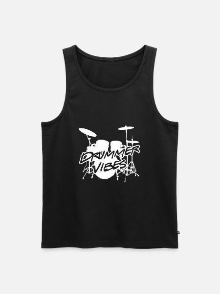 Drummer Vibes Drums Music - Men's Premium Organic Tank Top - black
