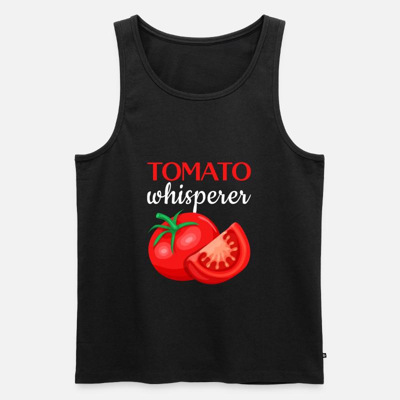 Tomato whisperer,Faming - Männer Premium Bio Tank Top - Schwarz
