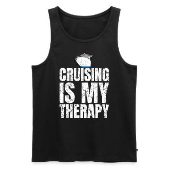 Cruising Is My Therapy Cruise9 - Men's Premium Organic Tank Top - black - Front - Michal (187cm)