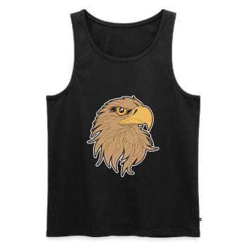 Vogel Fan Raubvogel Adler Falke Bussard Design - Männer Premium Bio Tank Top - Schwarz - Vorne - Michal (187cm)