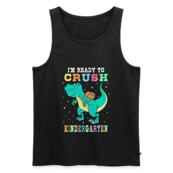 Ready to crush kindergarten - Men's Premium Organic Tank Top - black - Front - AI Model Male 178 light (178cm)