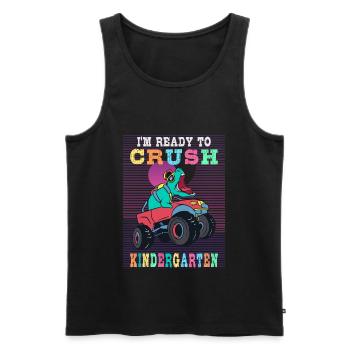 Bereit für den Kindergarten - Männer Premium Bio Tank Top - Schwarz - Vorne - AI Model Male 178 light (178cm)