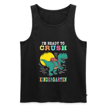 Ready to crush kindergarten - Men's Premium Organic Tank Top - black - Front - AI Model Male 178 light (178cm)