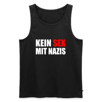 kein sex mit nazis - Männer Premium Bio Tank Top - Schwarz - Vorne - Michal (187cm)