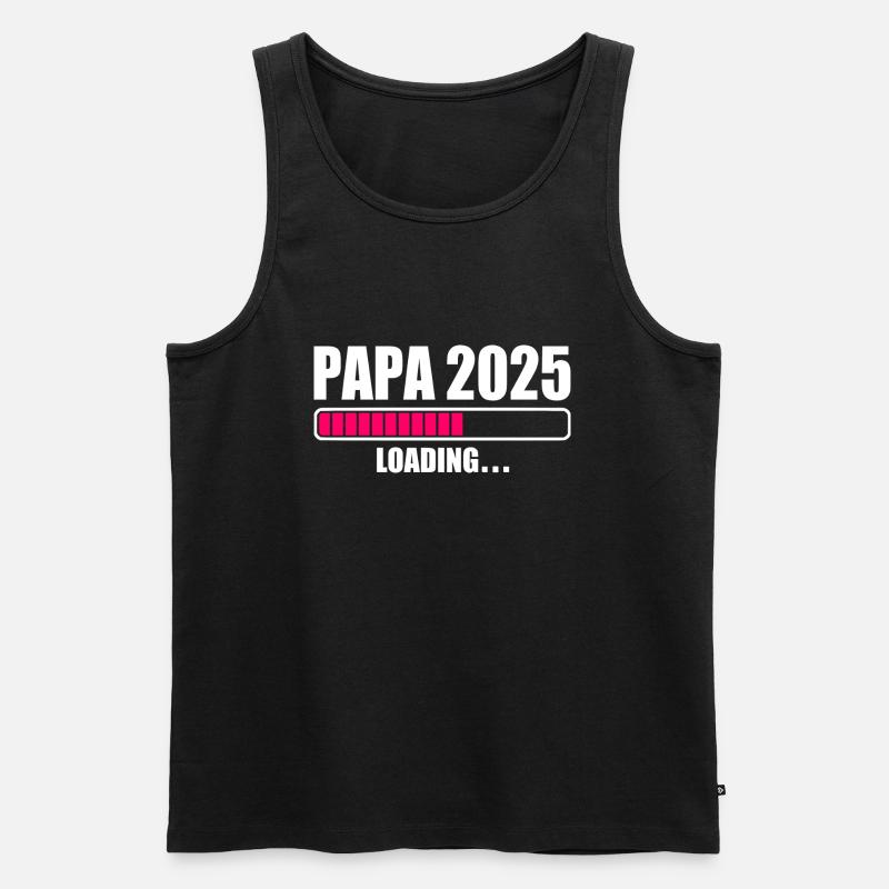 Papa 2025 - Männer Premium Bio Tank Top - Schwarz