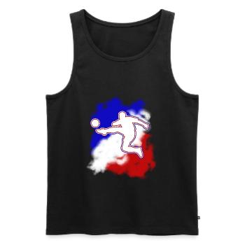 French football - leisure passion - Men's Premium Organic Tank Top - black - Front - AI Model Male 178 light (178cm)