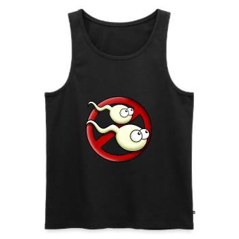 Stoppt die Überbevölkerung - Männer Premium Bio Tank Top - Schwarz - Vorne - AI Model Male 178 light (178cm)