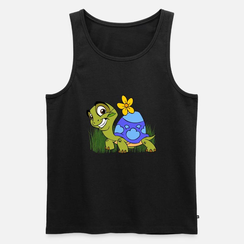 Turtle Kavalier - Männer Premium Bio Tank Top - Schwarz
