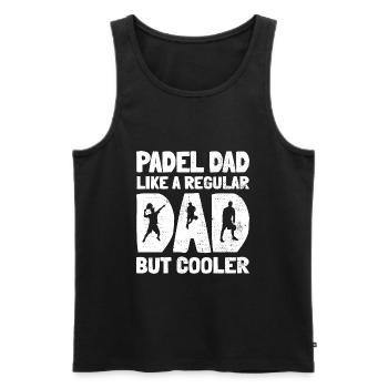 Papa Padelist Mari Padel Tennis Fun - Débardeur bio Premium Homme - noir - Devant - Michal (187cm)