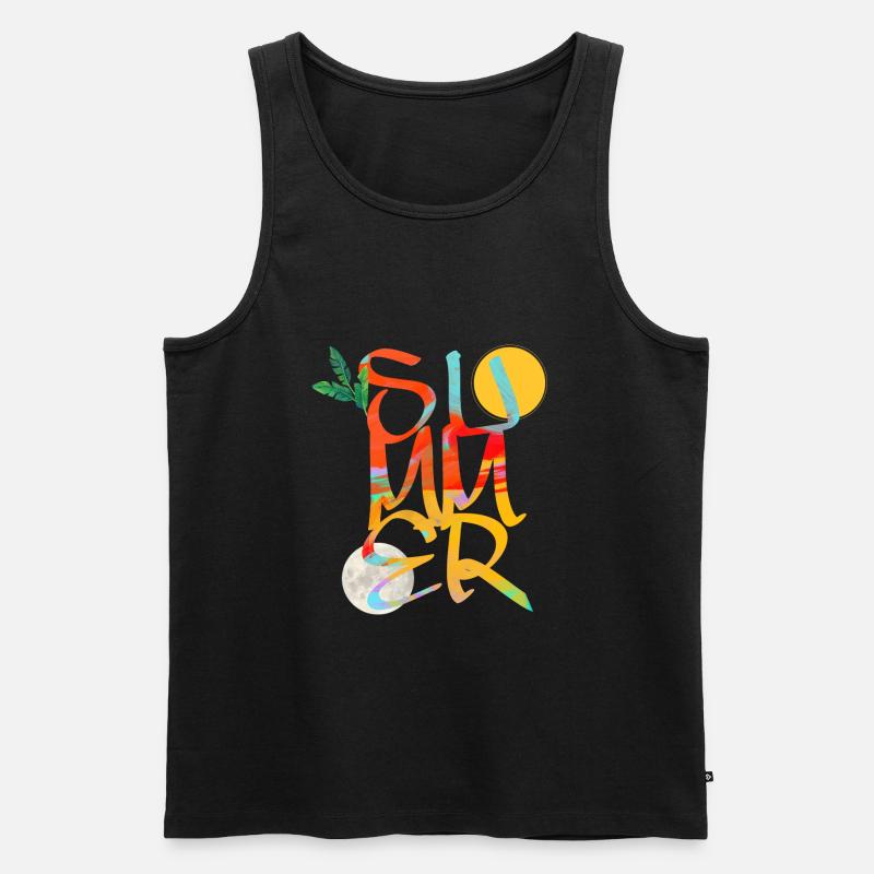 Sommer - Männer Premium Bio Tank Top - Schwarz