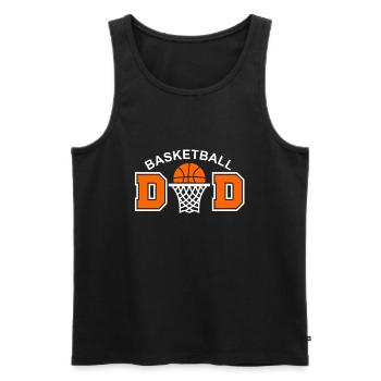 Papa Basketball - Männer Premium Bio Tank Top - Schwarz - Vorne - Michal (187cm)