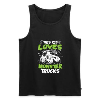 Monster Truck Geschenk - Männer Premium Bio Tank Top - Schwarz - Vorne - AI Model Male 178 light (178cm)