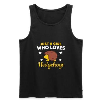 Igel Design für Frauen & Mädchen - Männer Premium Bio Tank Top - Schwarz - Vorne - AI Model Male 178 light (178cm)