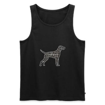 Vizsla Dog design for Women & Men - Men's Premium Organic Tank Top - black - Front - AI Model Male 178 light (178cm)