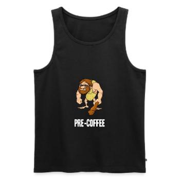Neanderthal Caveman Coffee design for Men - Débardeur bio Premium Homme - noir - Devant - AI Model Male 178 light (178cm)