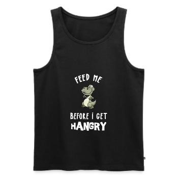 Hangry Design für Frauen, Männer & Kinder - Männer Premium Bio Tank Top - Schwarz - Vorne - AI Model Male 178 light (178cm)