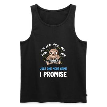 Gamer Sloth Gaming-Design - Männer Premium Bio Tank Top - Schwarz - Vorne - AI Model Male 178 light (178cm)