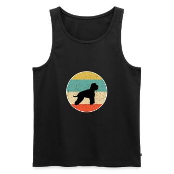 Lagotto Romagnolo Hundegeschenkentwurf - Männer Premium Bio Tank Top - Schwarz - Vorne - AI Model Male 178 light (178cm)