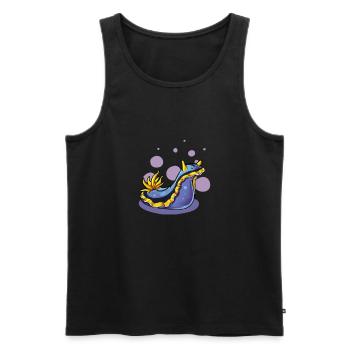 Conception de la plongée sous-marine en nudibranche - Débardeur bio Premium Homme - noir - Devant - AI Model Male 178 light (178cm)