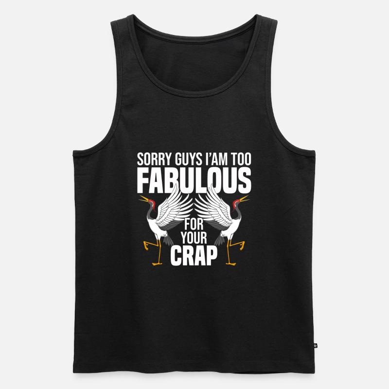 Kanadakranich - Männer Premium Bio Tank Top - Schwarz