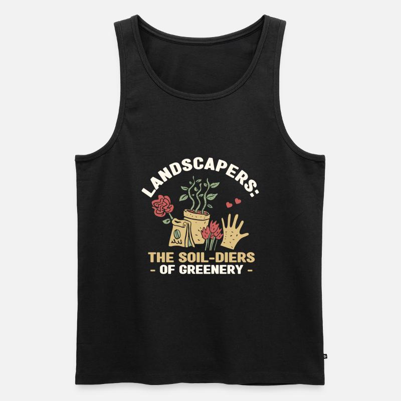 Landschaftsbau - Männer Premium Bio Tank Top - Schwarz