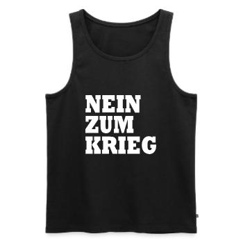 Nein zum krieg - Männer Premium Bio Tank Top - Schwarz - Vorne - Michal (187cm)