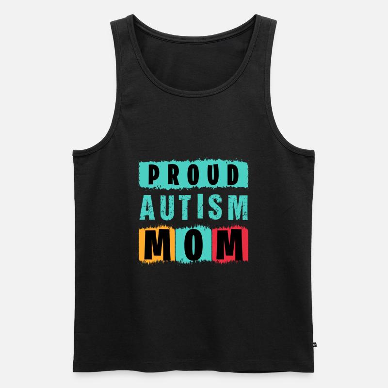 Stolze Autismus-Mutter - Männer Premium Bio Tank Top - Schwarz