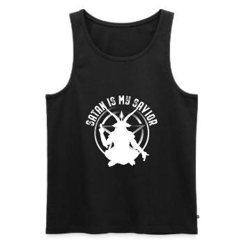 Pentagram | Satanism Satanist Witchcraft Gift - Men's Premium Organic Tank Top - black - Front - AI Model Male 178 light (178cm)