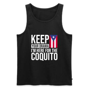Puerto Rico Flagge | Puerto Ricaner Geschenkideen - Männer Premium Bio Tank Top - Schwarz - Vorne - Michal (187cm)