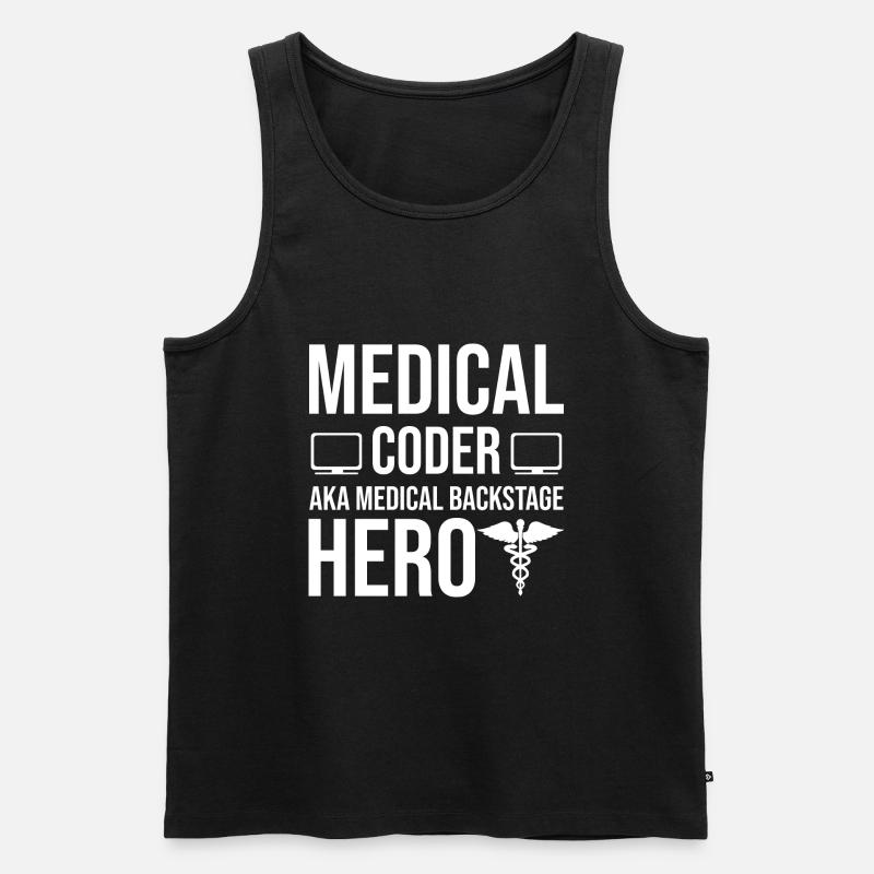 Klinischer Kodierer - Männer Premium Bio Tank Top - Schwarz