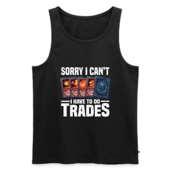 Karten sammler - Männer Premium Bio Tank Top - Schwarz - Vorne - Michal (187cm)
