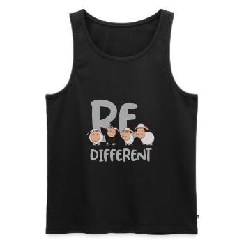 Be different sheep: Unique black sheep - Men's Premium Organic Tank Top - black - Front - Michal (187cm)